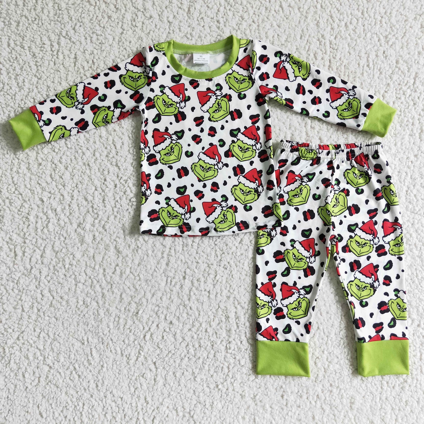 BLP0076 Boys Christmas Green Pajamas