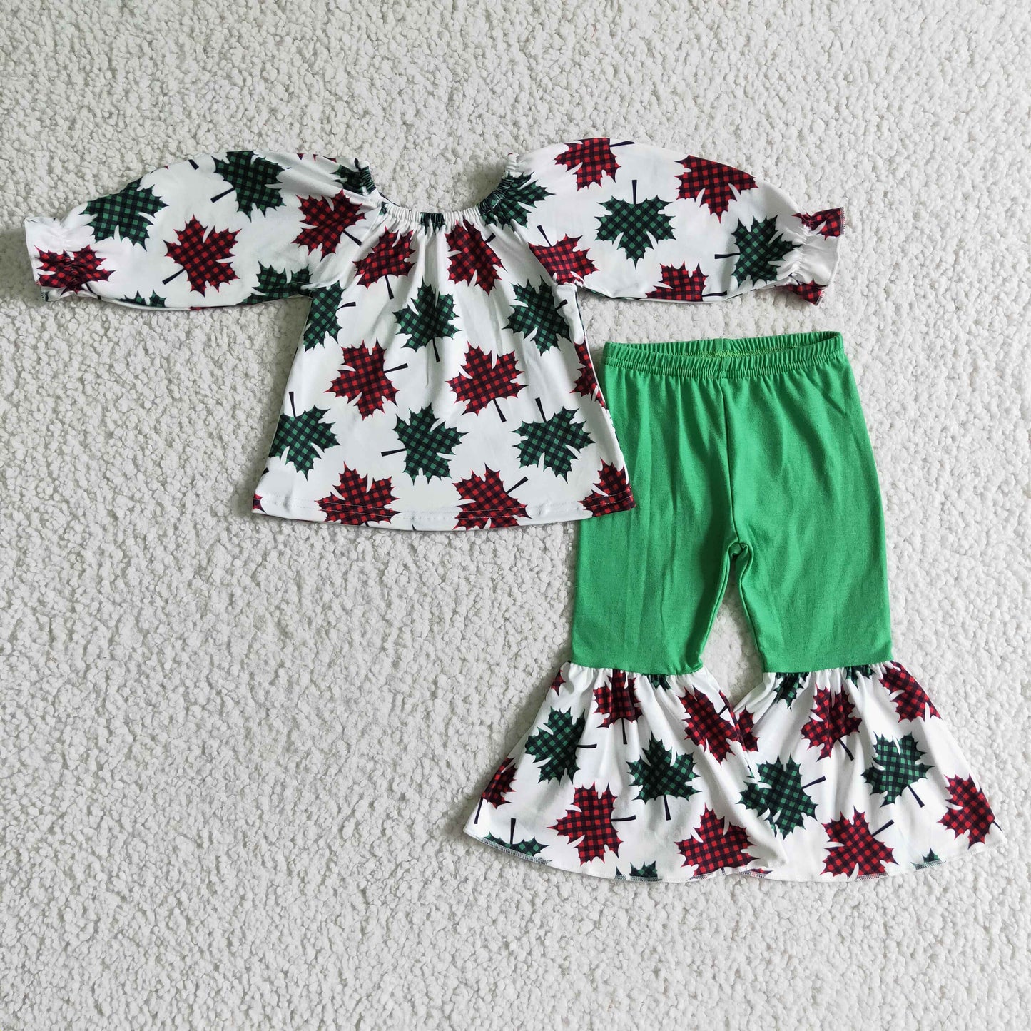 GLP0160 Girls Leaves Green Outfits