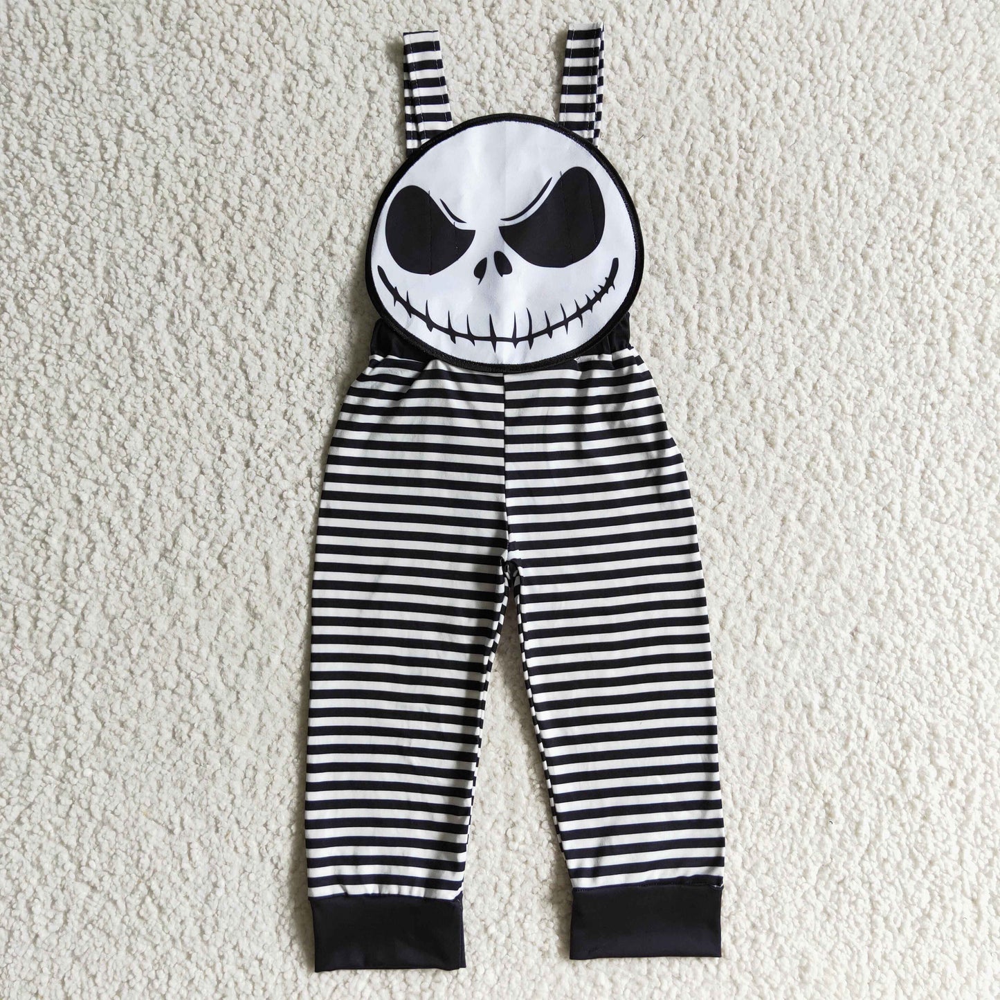 Boys Halloween Skull Overalls