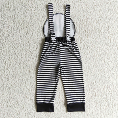 Boys Halloween Skull Overalls