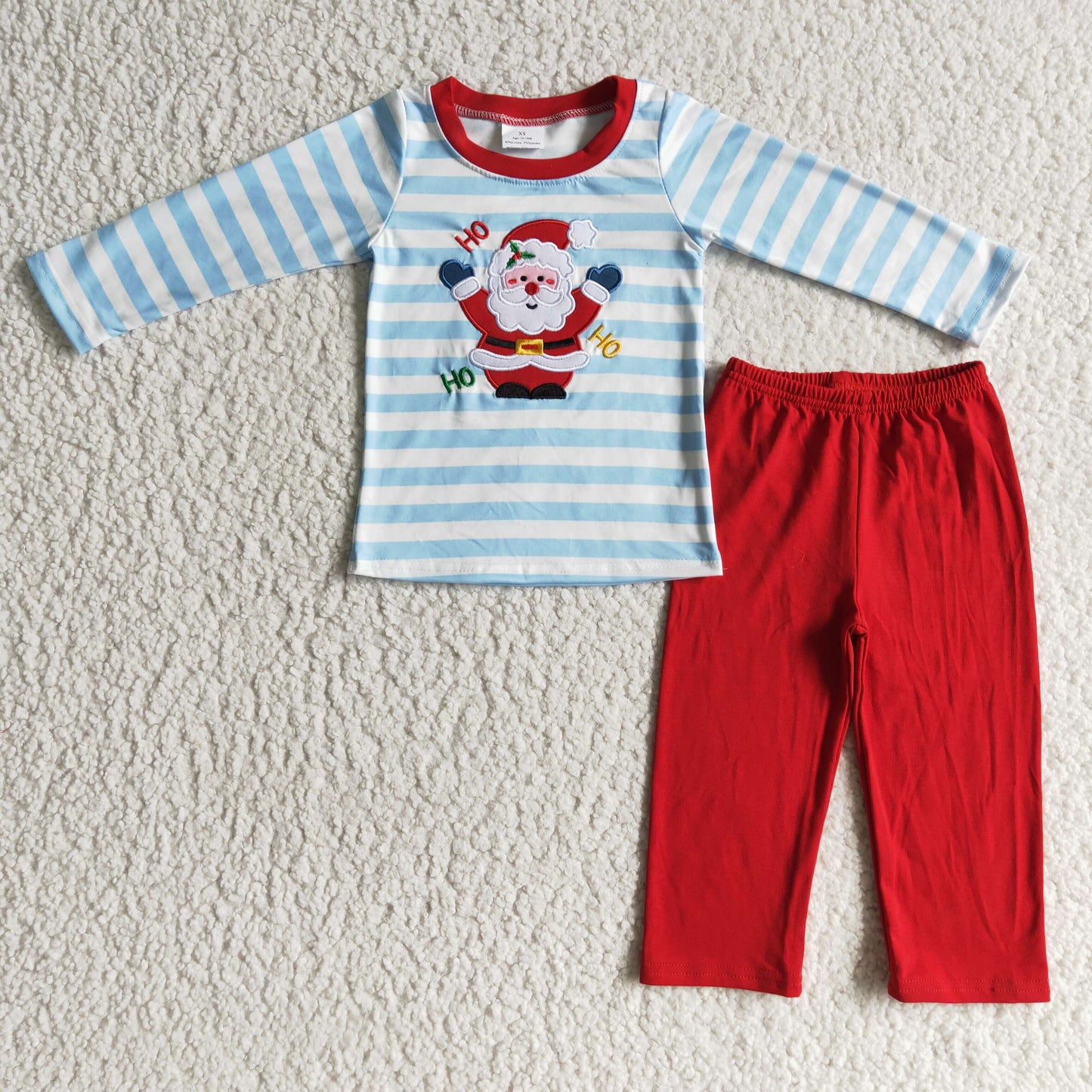 Boys Christmas Snata Outfits Red Pants