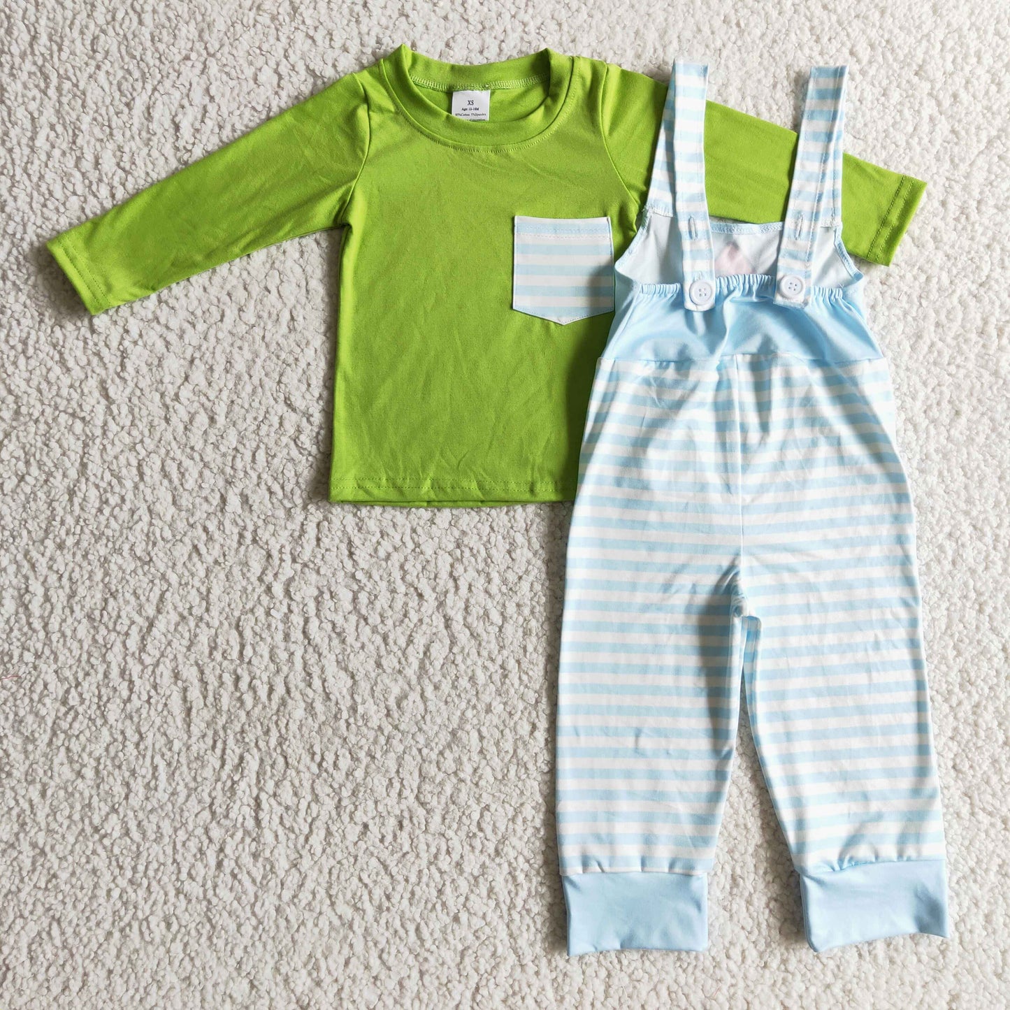 Boys Christmas Green Overalls Green Outfits