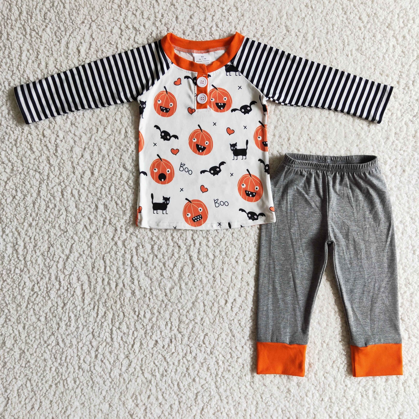 BLP0072 Boys Halloween Stripe Outfits