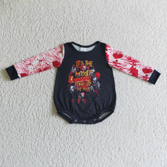 Baby Halloween Skull Rompers Long Sleeves