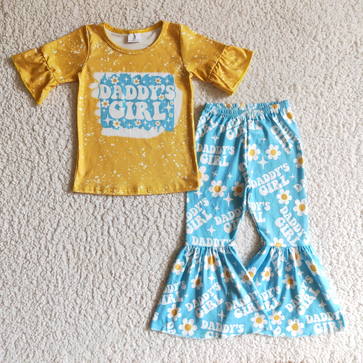 GSPO0197 Daddy's Girl Outfits yellow Short Sleeves