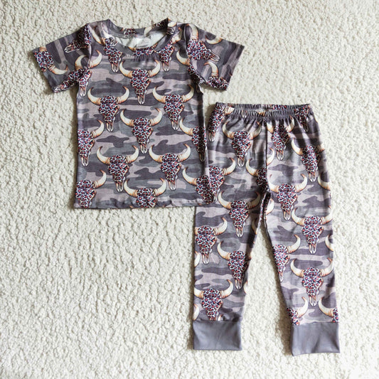 Boys Cow Camo Pajamas