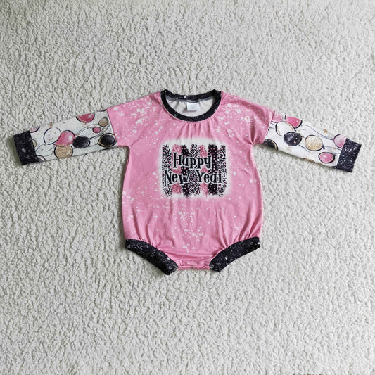 Baby Happy New Year Rompers Long Sleeves