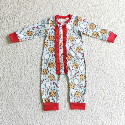 Boys Christmas Cookies Rompers