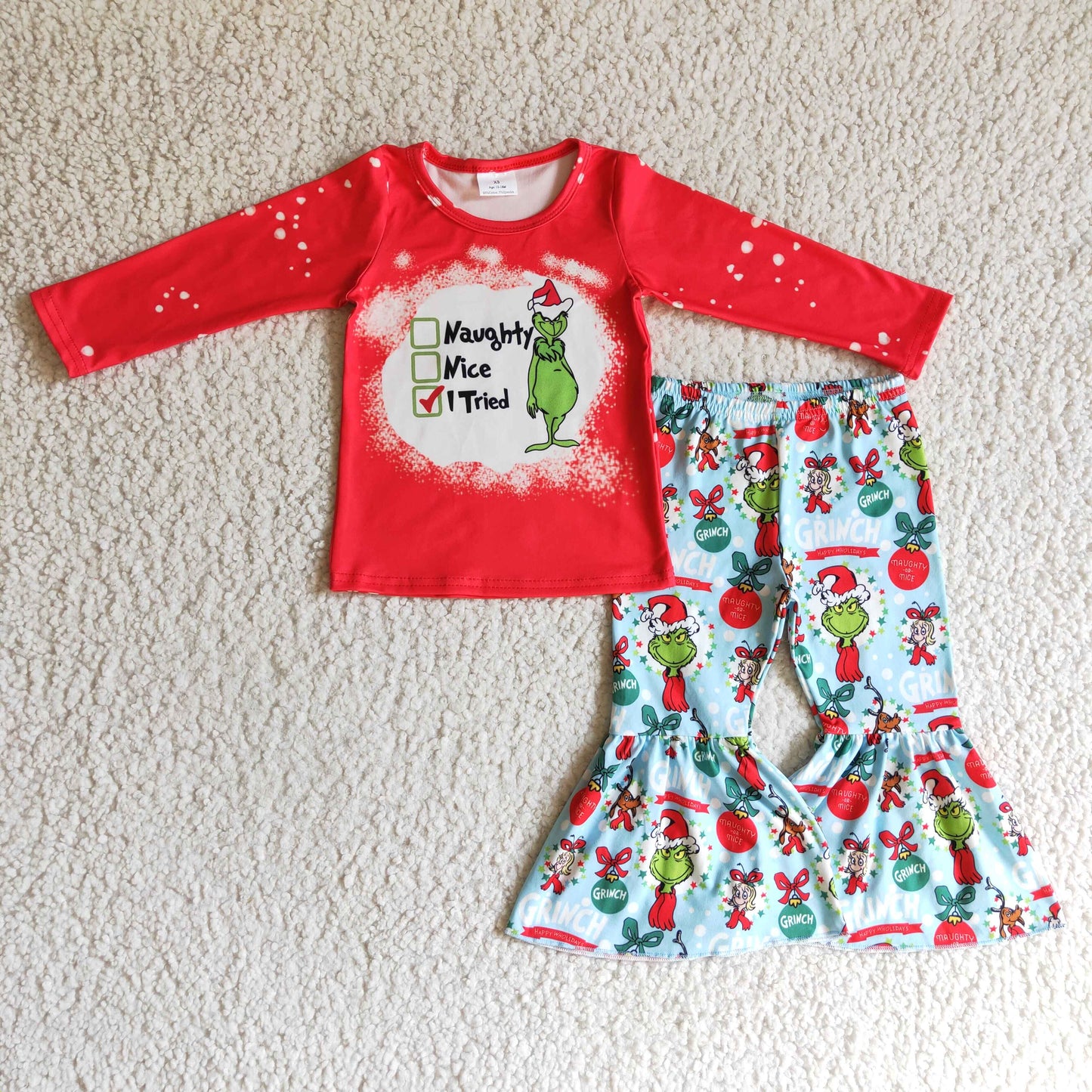 GLP0294 Girls Christmas Red Outfits