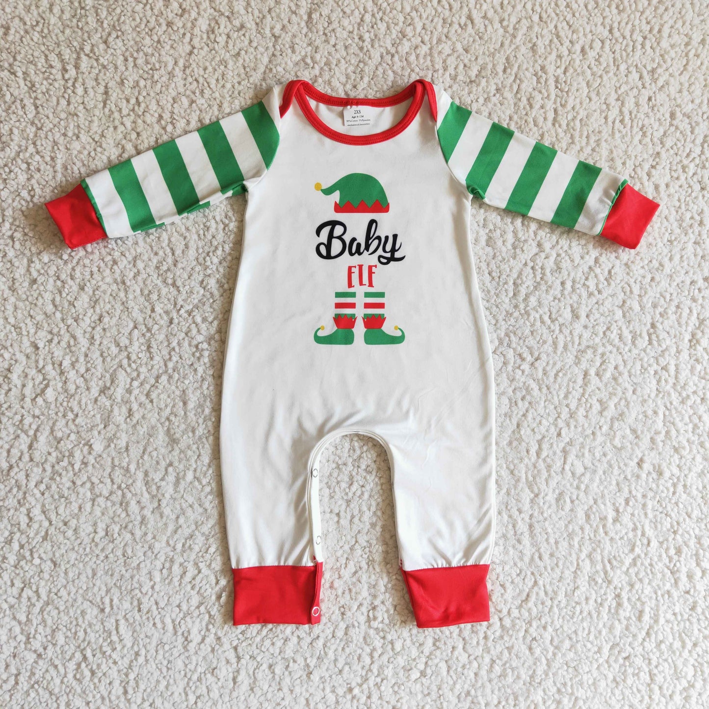 Baby Christmas Green Rompers