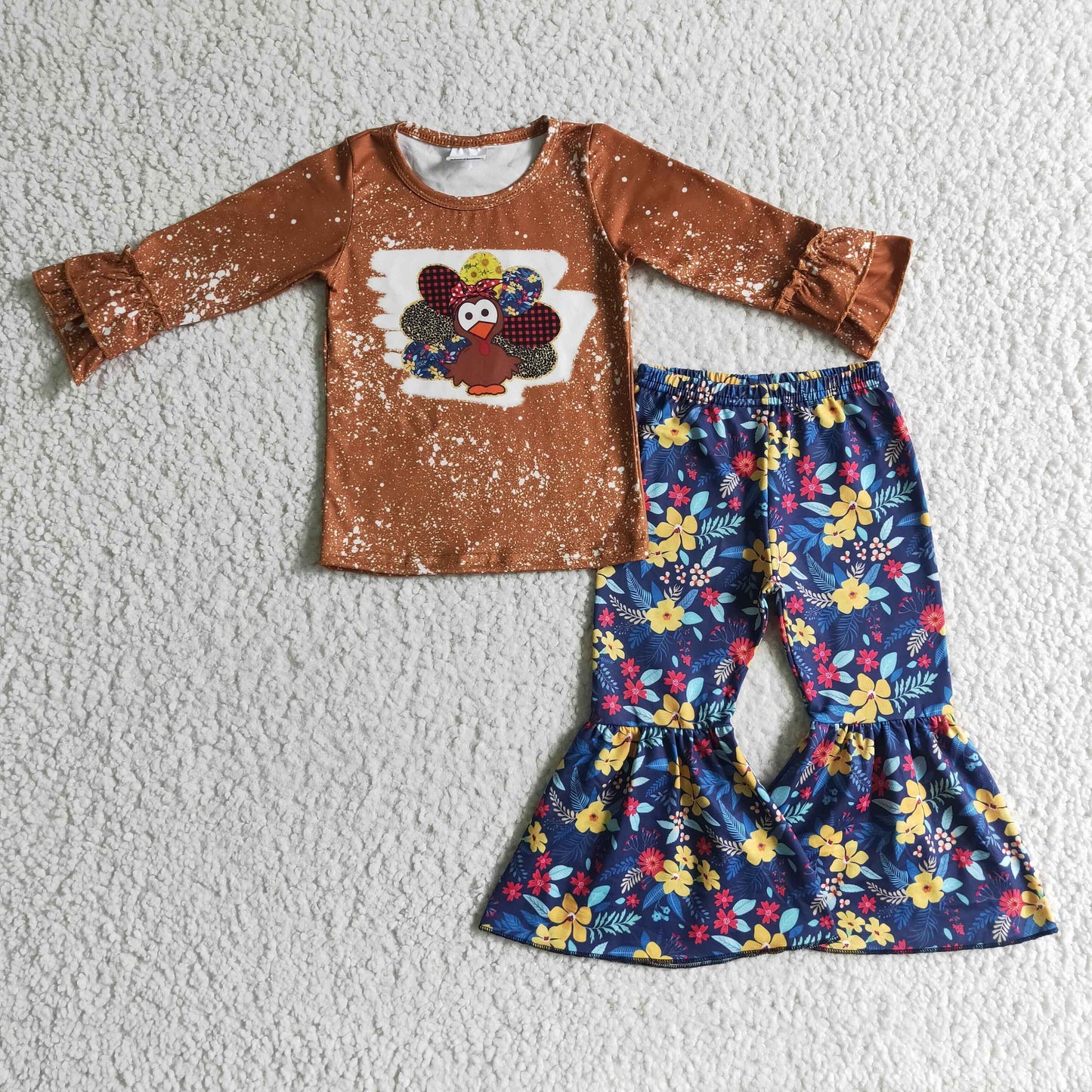 Girls Turkey Floral Outfits