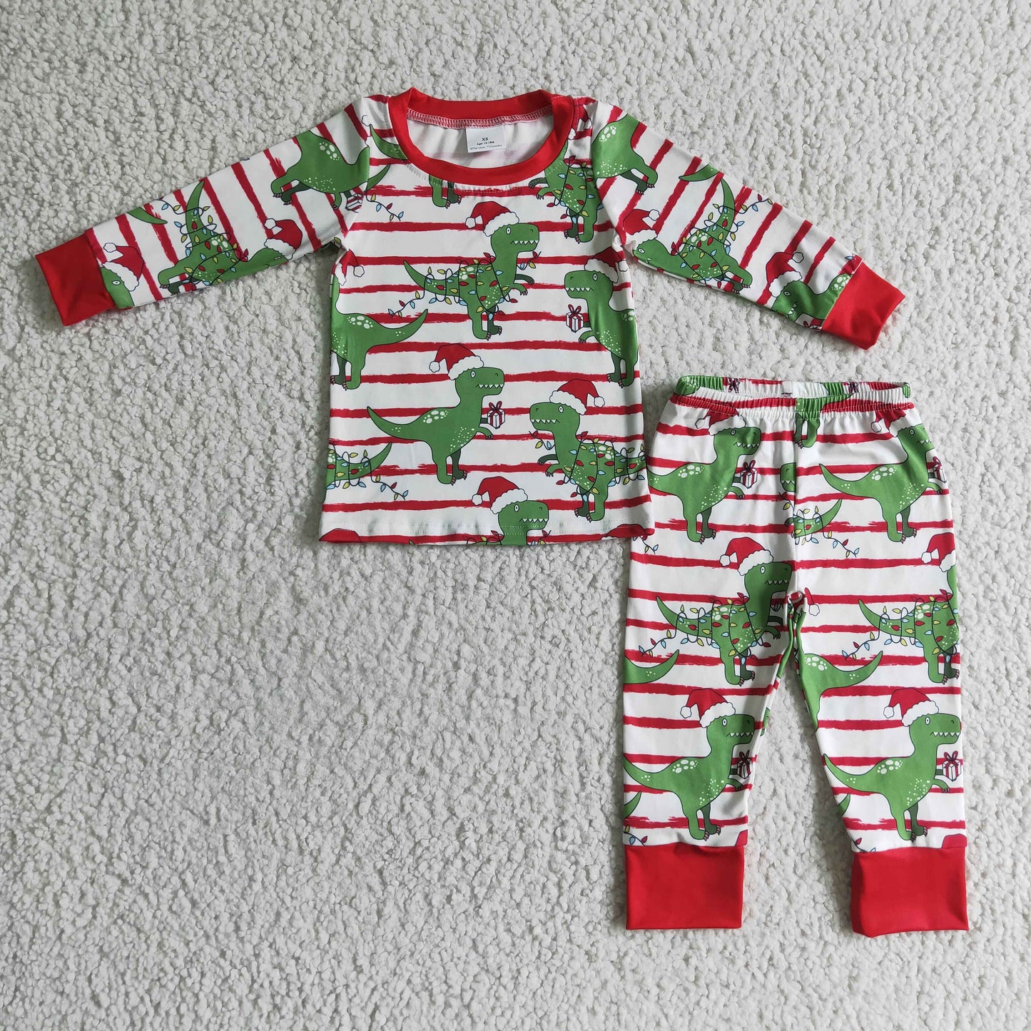 Boys Dinosaurs Stripe Pajamas