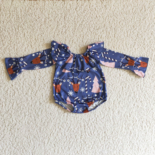 Girls Christmas Deer Rompers