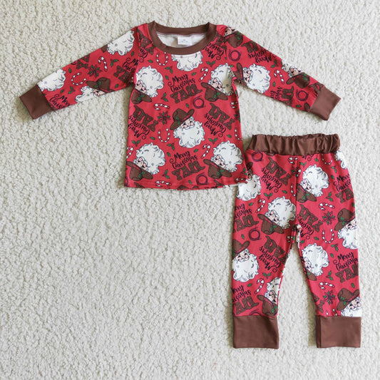 Boys Christmas Santa Pajamas