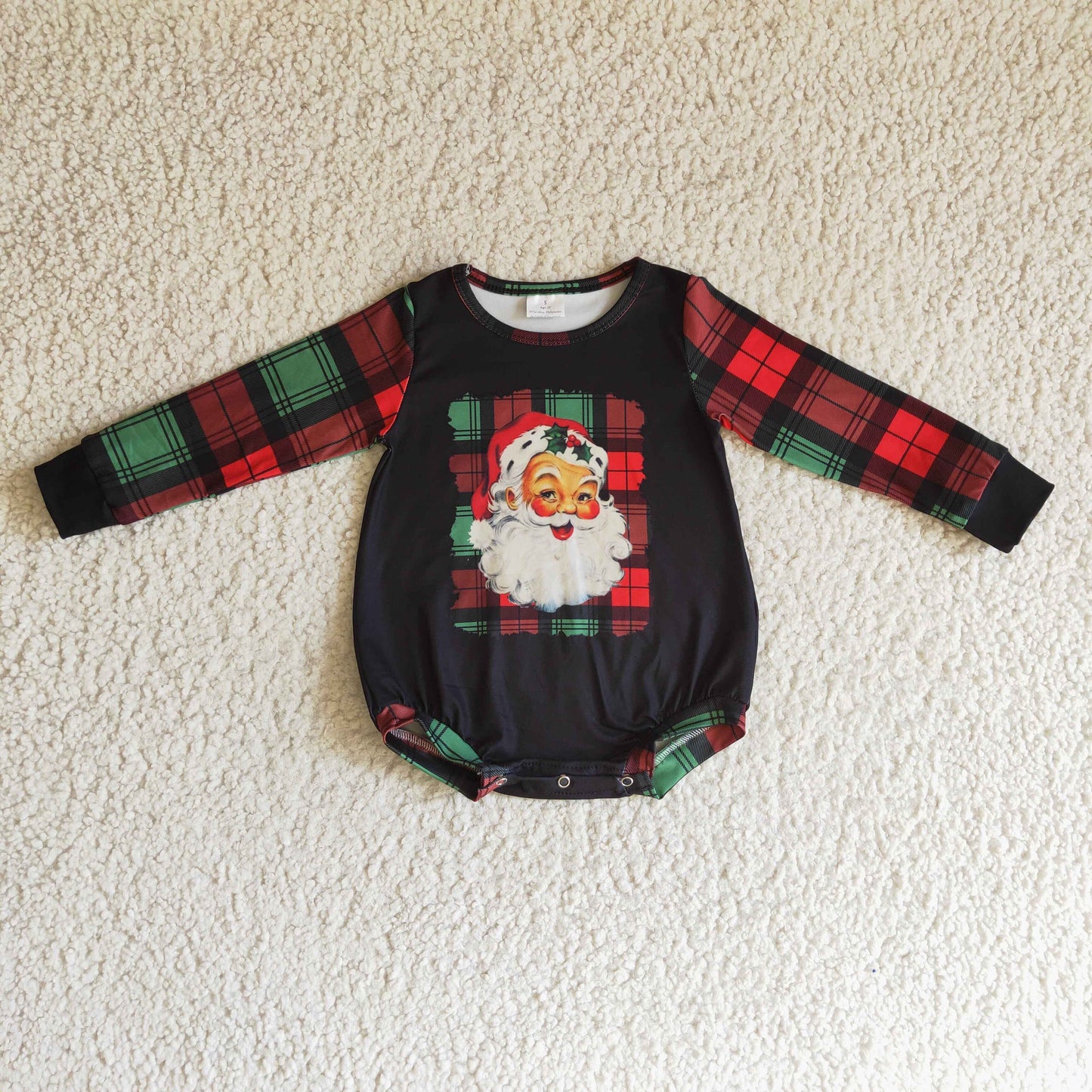 Baby Christmas Santa Rompers Long Sleeves