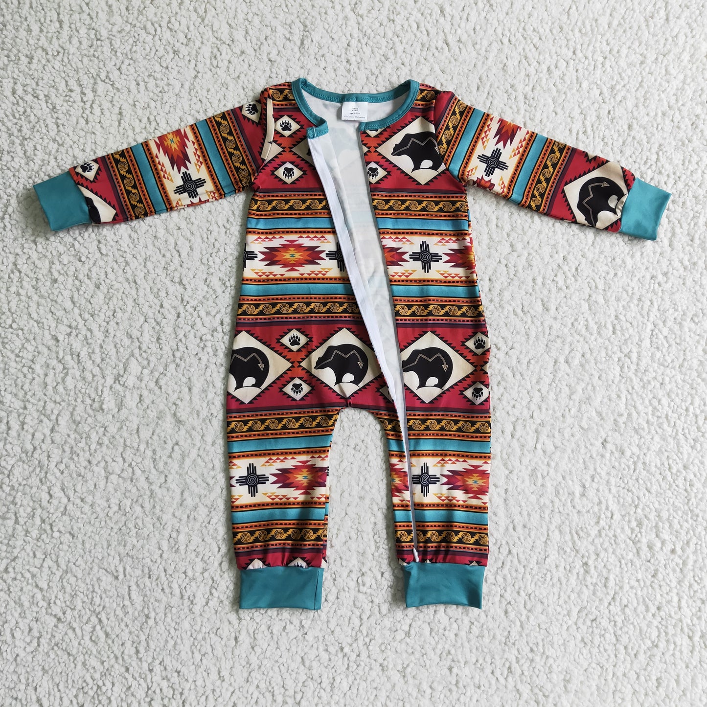 Boys Cow Zipper Rompers