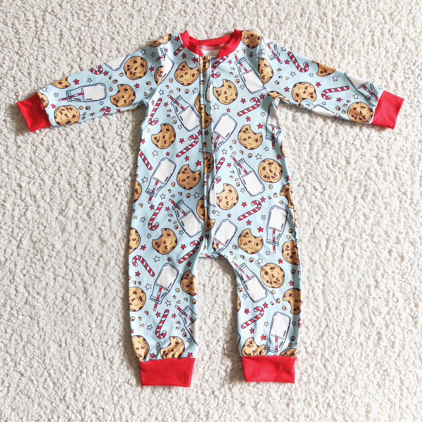 Boys Christmas Cookies Rompers