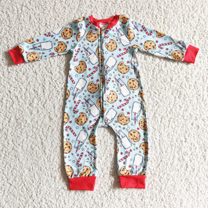 Boys Christmas Cookies Rompers