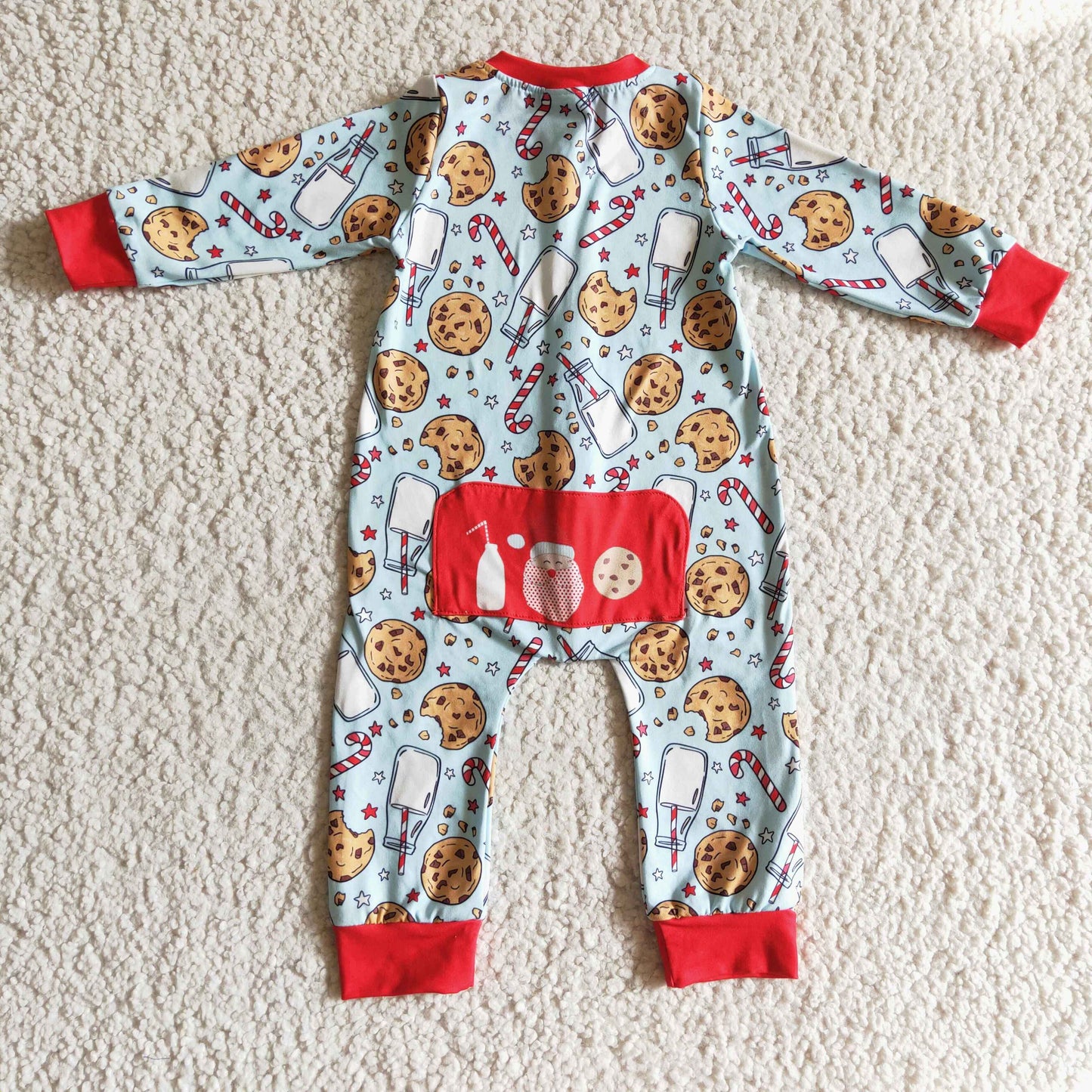 Boys Christmas Cookies Rompers