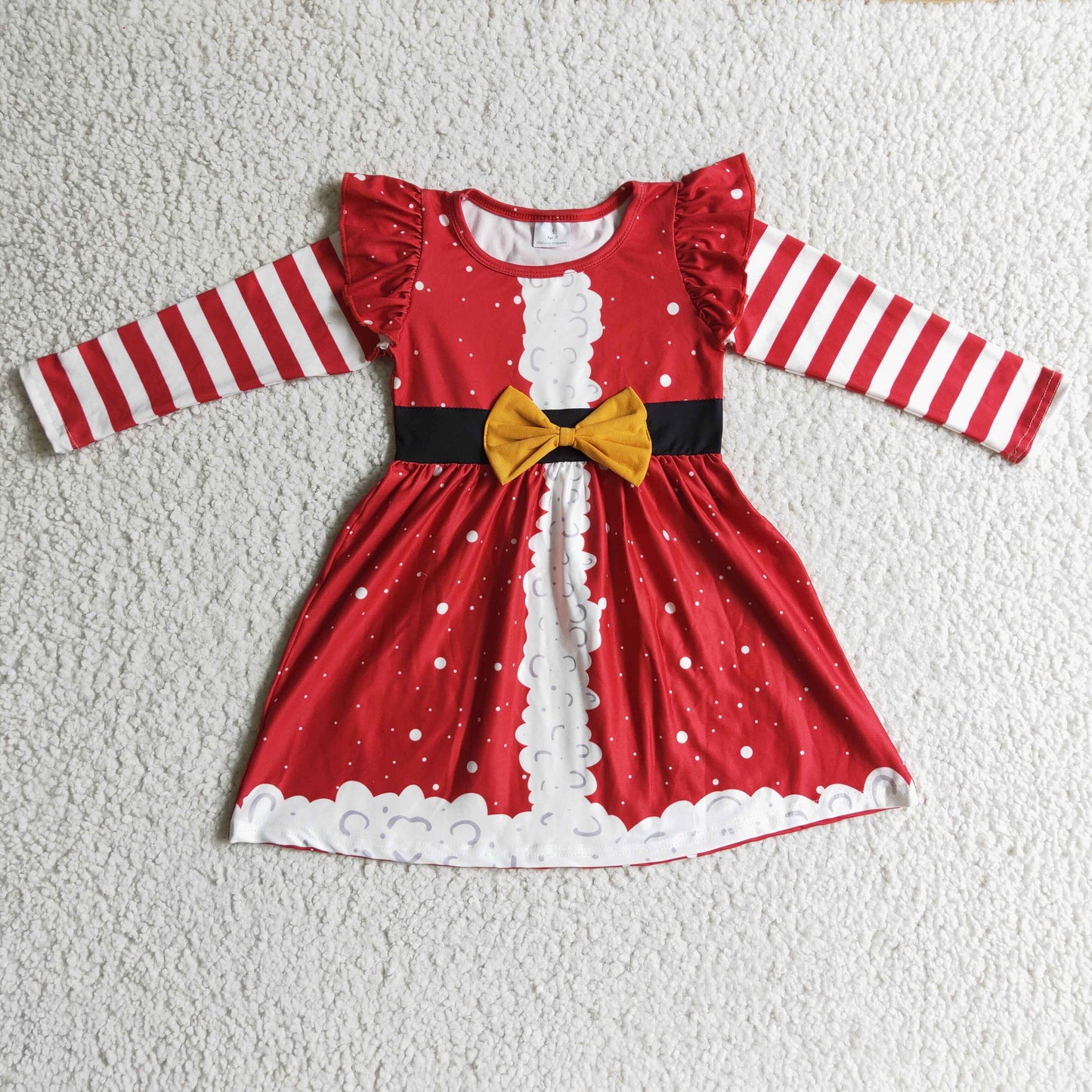 GLD0146 Girls Christmas Red Dress