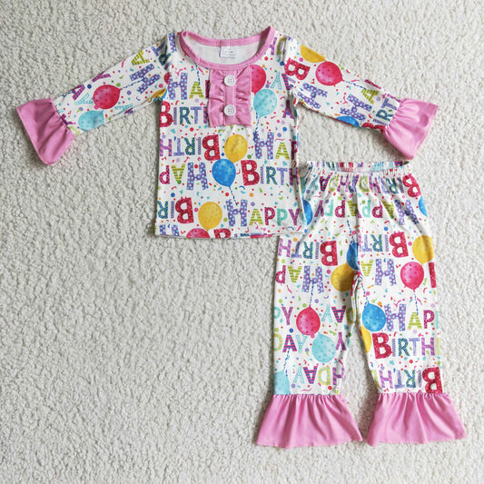 Girls Happy Birthday Pajamas