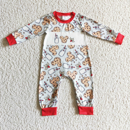 Boys Christmas Cookies Rompers