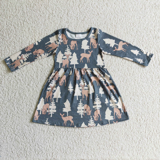 Girls Christmas Deer dress