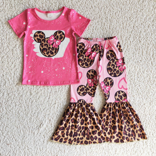 Girls Cartoon Leopard Outfits