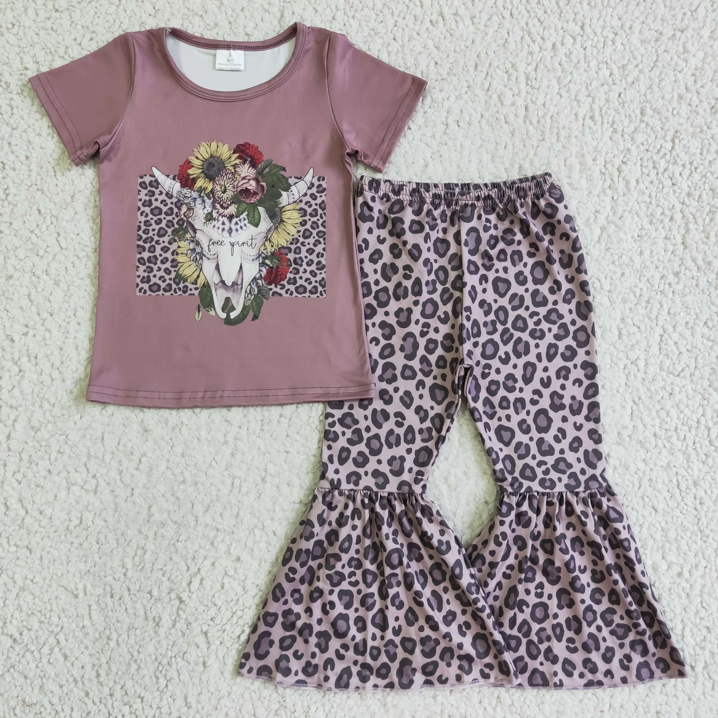 GSPO0152 Girls Cow Leopard Outfits