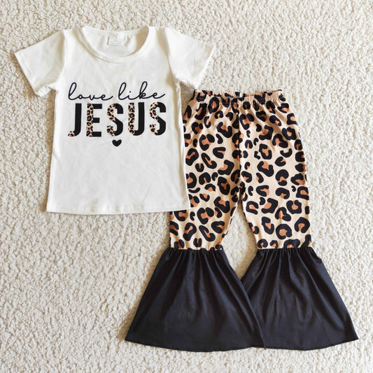 Girls Jesus Outfits Leopard Pants