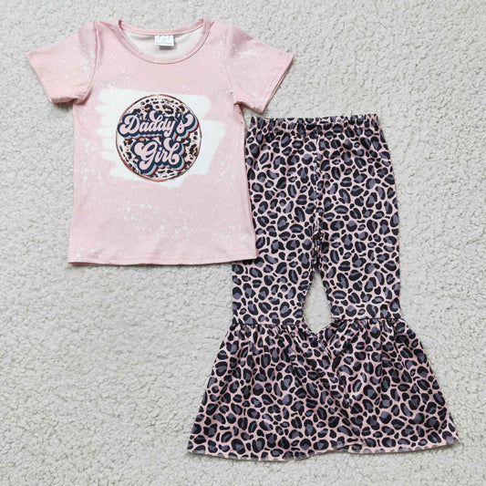 Girls Daddy's girl Outfits Leopard Pants