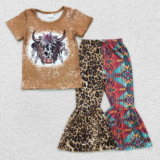 Girls Cow Leopard Outfits