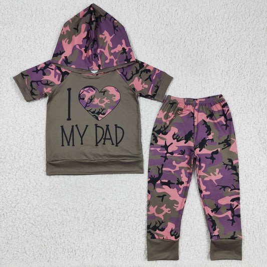 Boys Love Dad Camo Hoodies