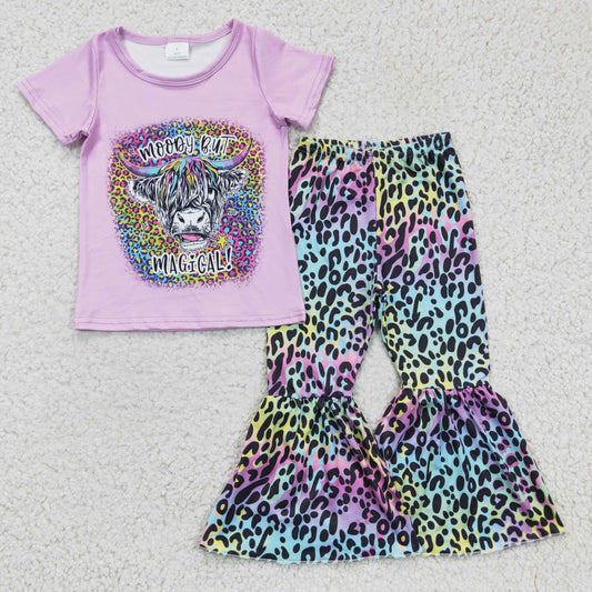 Girls Cow Leopard Outfits