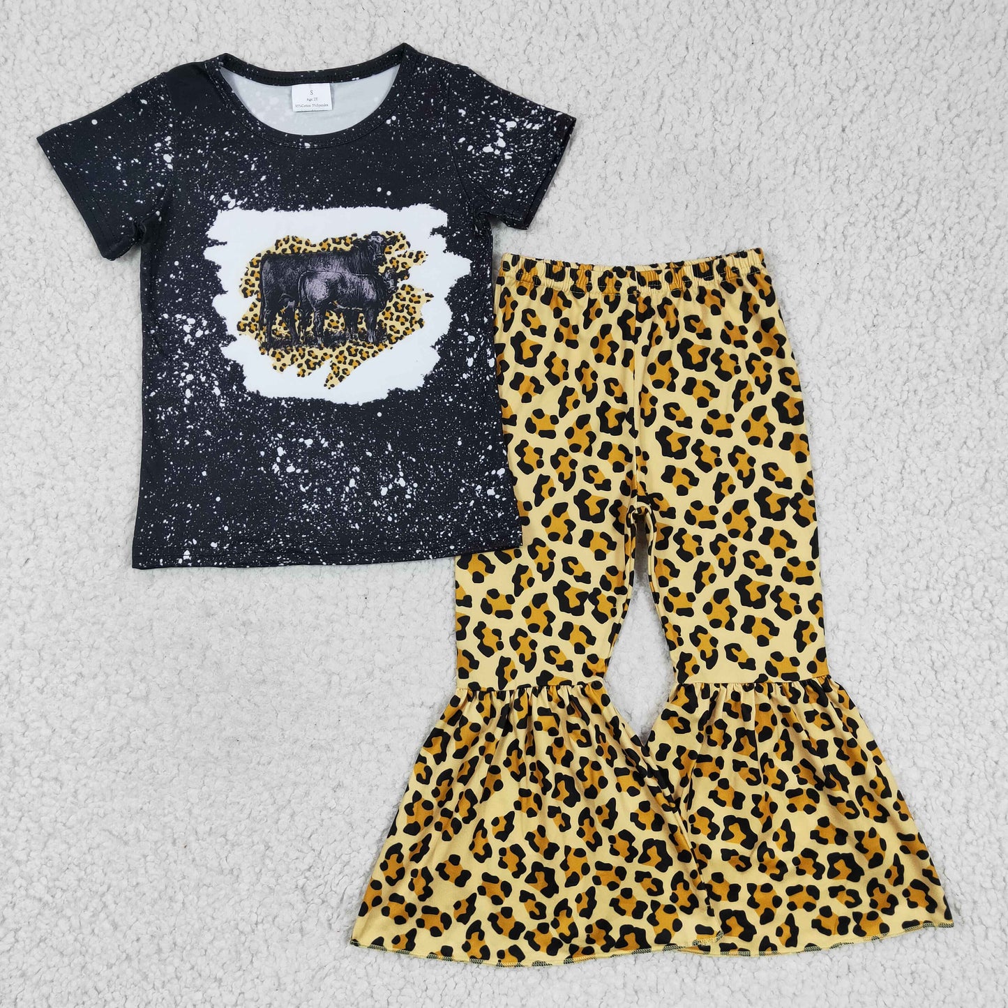 Girls Cow Lopard Outfits