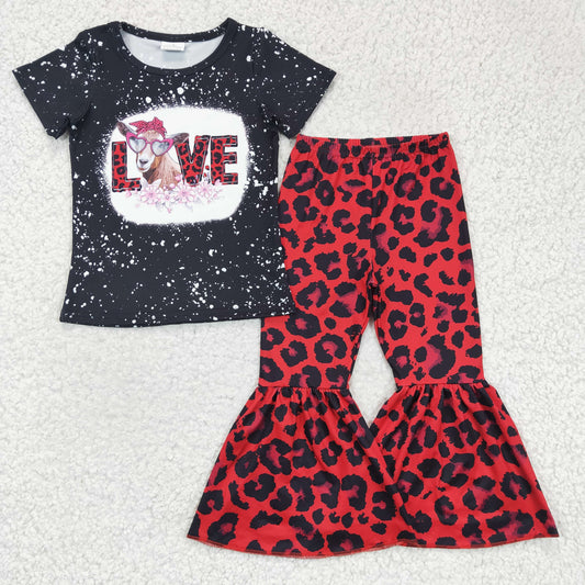 Girls Love Cow Leopard Outfits