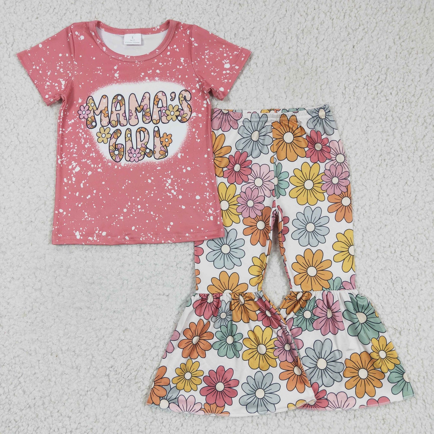 Girls Mama's Girl Floral Outfits