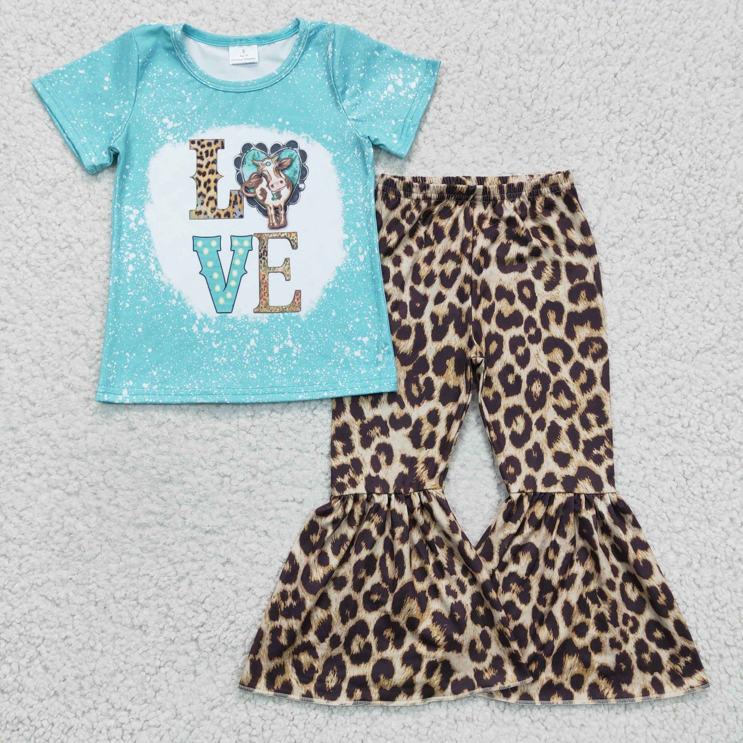 Girls Love Cow Leopard Outfits