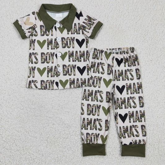 Mama's Boy Army Green Pajamas