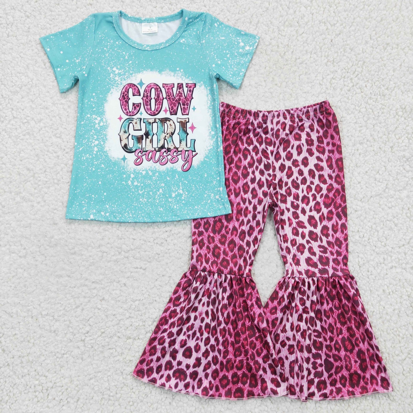 Girls Sassy Cowgirl Leopard Outfits