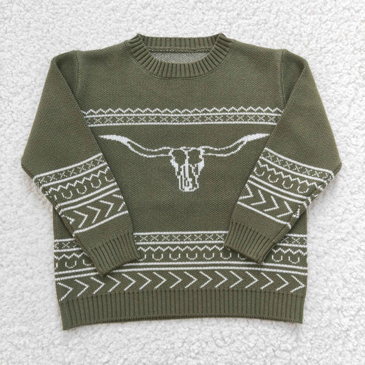 Girls Boys Cow Sweater