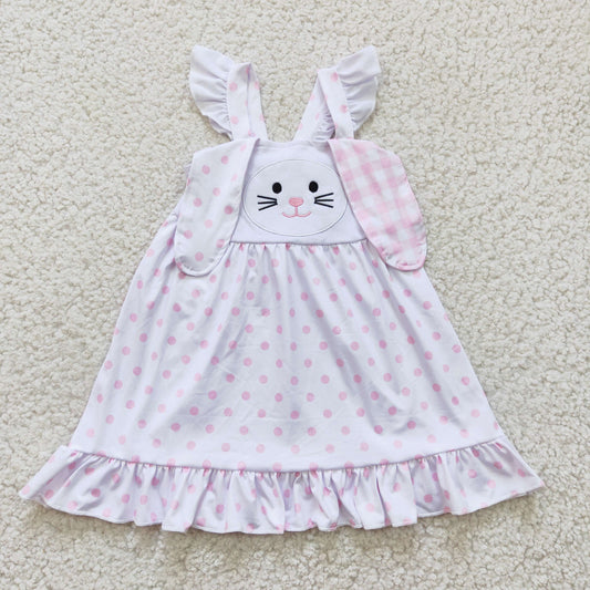 Girls Easter Bunny Polka Dot Dress