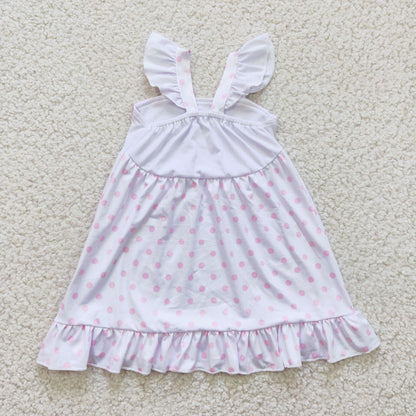 Girls Easter Bunny Polka Dot Dress