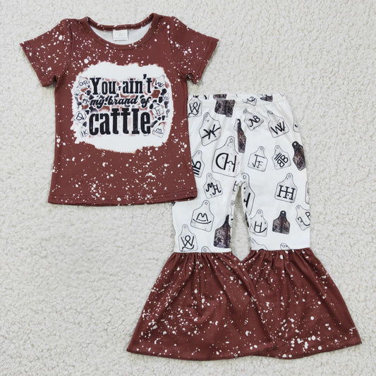 Girls Cattle Bell Bottom Outfits