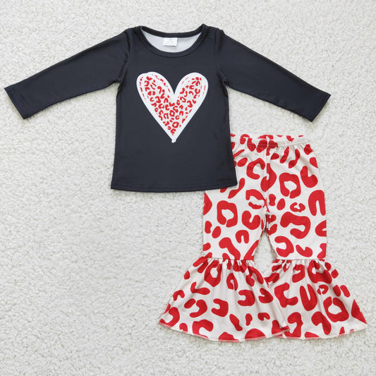 Girls Valentine Leopard Outfits