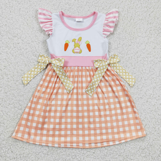 Girls Easter Bunny Dress Embroidery