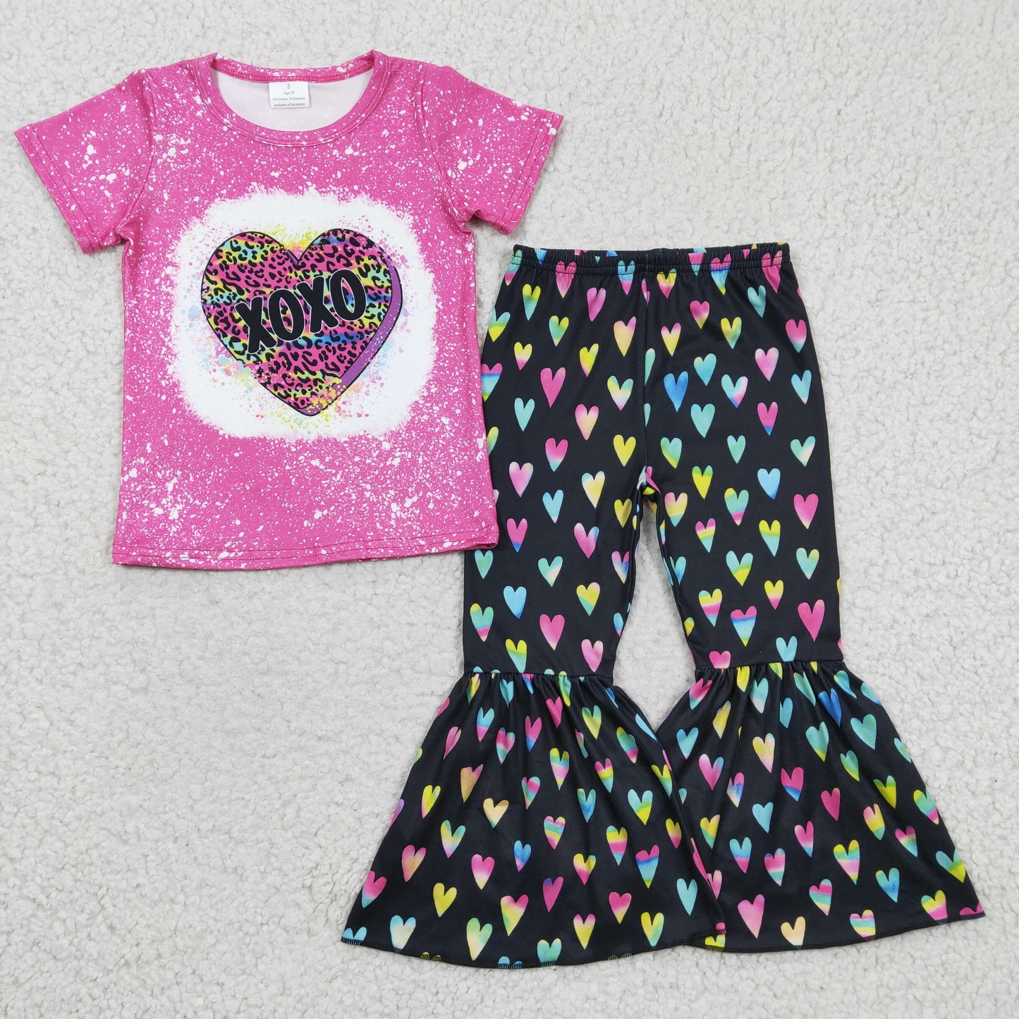 Girls Valentine Heart XOXO Outfits