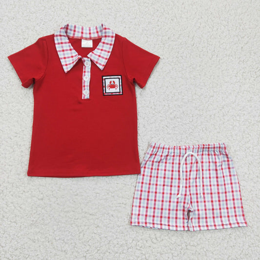 Boys Crab Outfits Embroidery