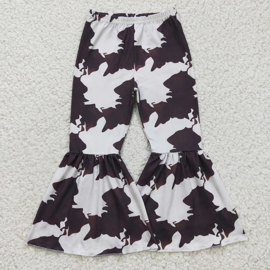 Girls Cow Bell Bottom Pants