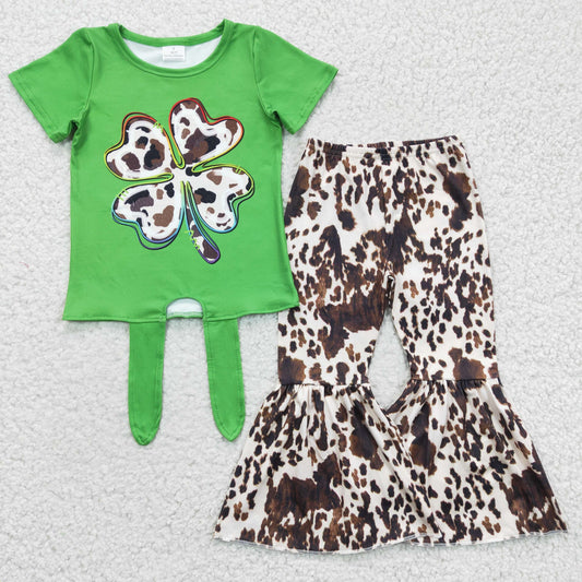 Girls St. Patrick Cow Outfits